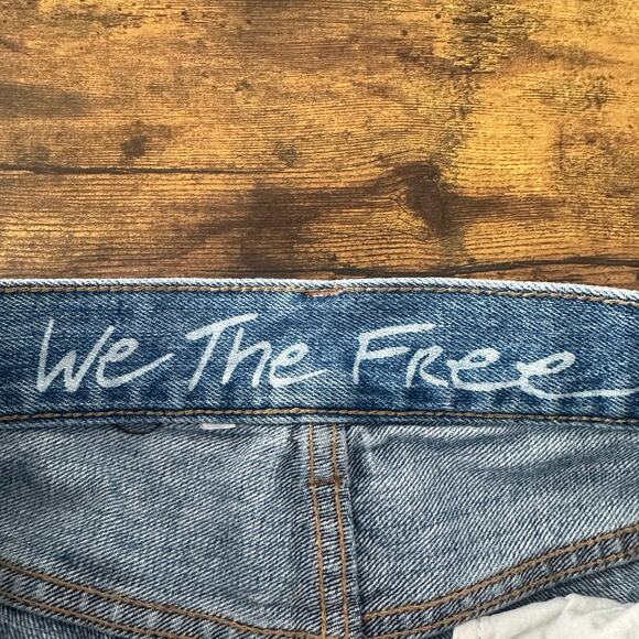 Free People blossom rigid skinny jeans size 27 high rise button fly distressed - Picture 8 of 15